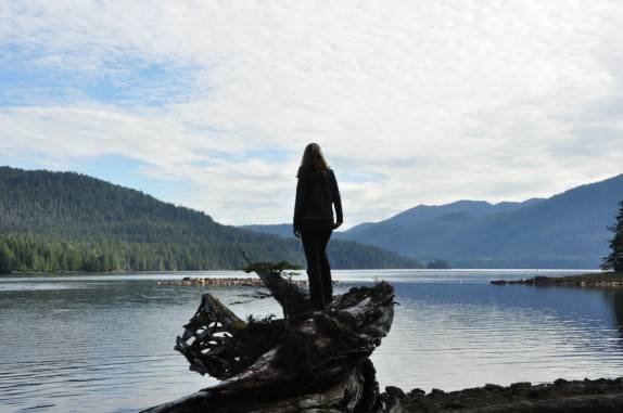 Na trilha de Butze Rapids, em Prince Rupert, na British columbia, oeste do Canadá
